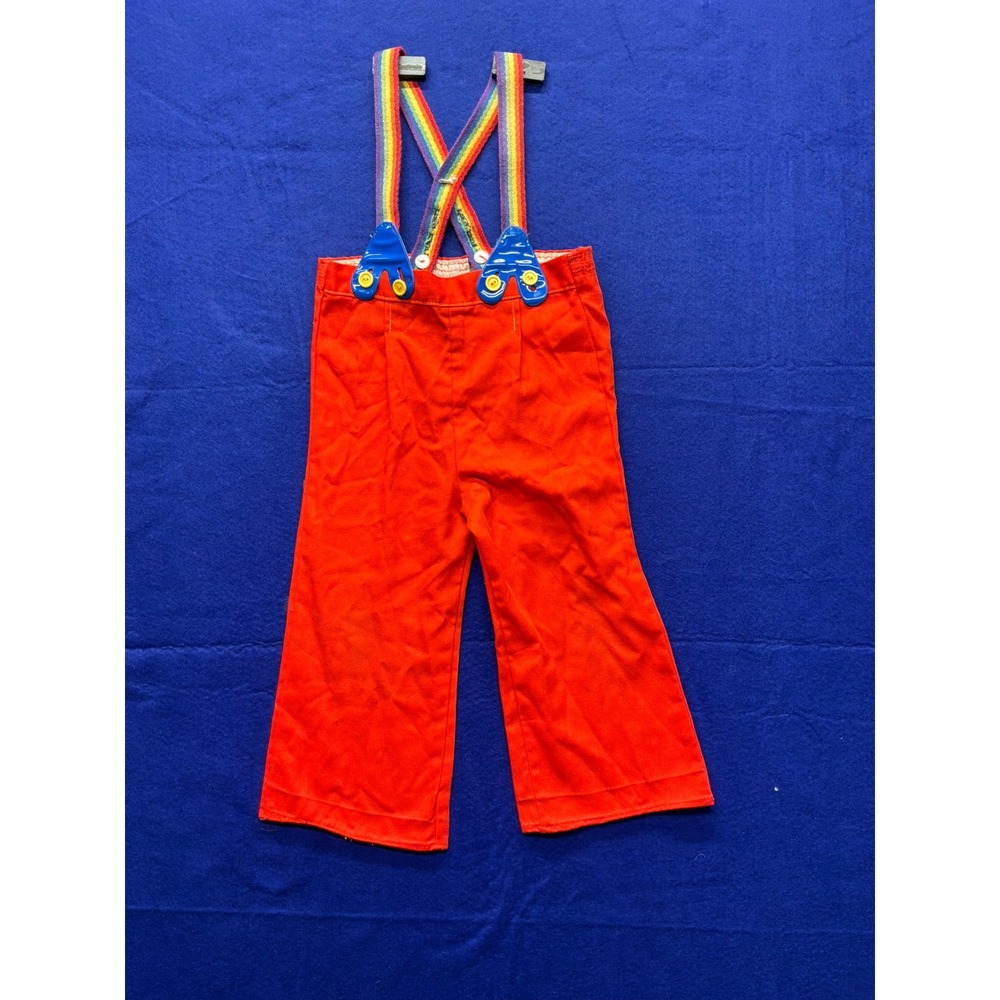 Kidcore Kids Vintage Suspender Pants‎ 3T Red Rainbow